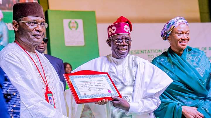 Tinubu receives Certificate of Return