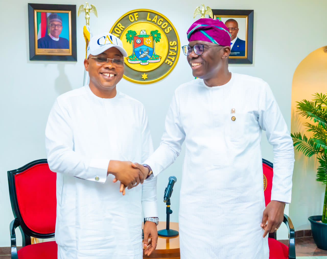 Kogi guber election: Governor Sanwo-Olu receives Ododo in Lagos, says entire APC family’ll work for his victory