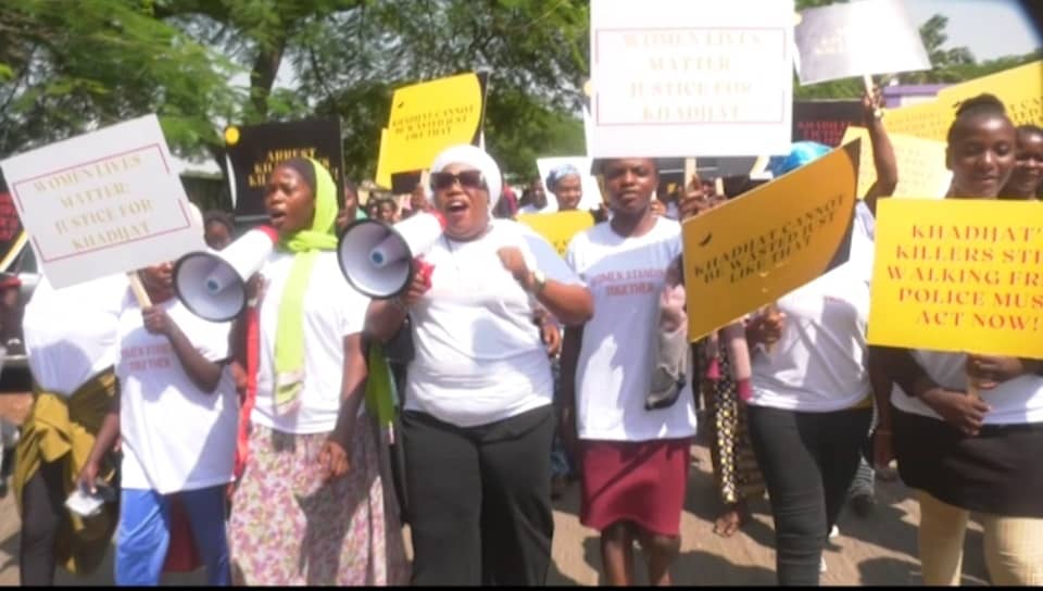 Women activists protest in Abuja, demand justice for Khadijat, allegedly killed by SDP thugs in Kogi